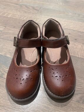 Stride Rite Brown Mary Jane Shoes with Buckle Strap